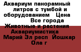 Аквариум панорамный 60 литров с тумбой и оборудованием › Цена ­ 6 000 - Все города Животные и растения » Аквариумистика   . Марий Эл респ.,Йошкар-Ола г.